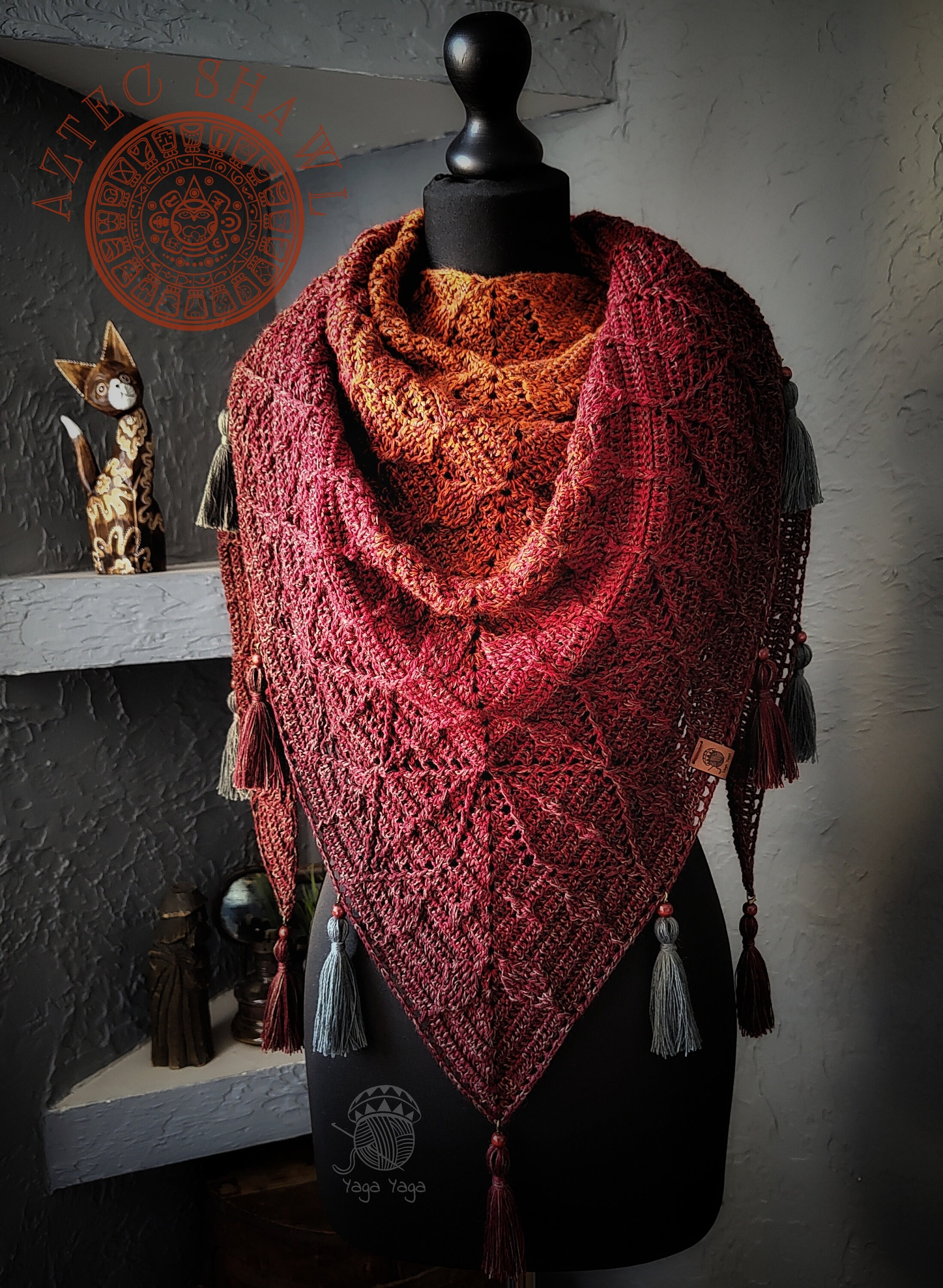 Aztec Shawl Crochet Chart - Etsy