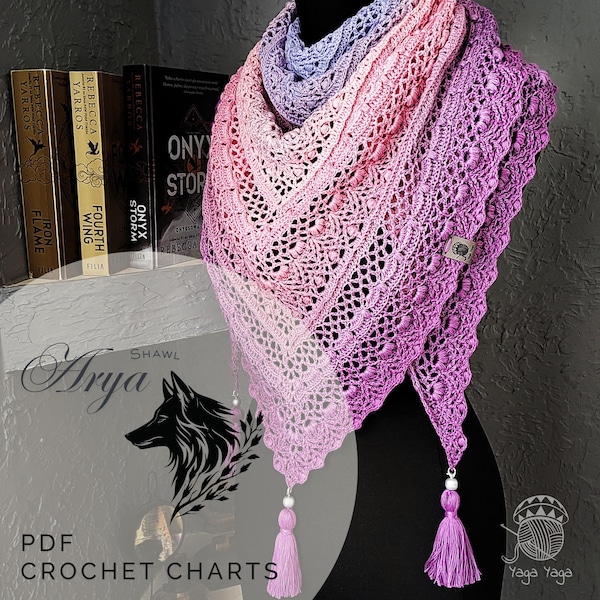 Arya Shawl crochet chart