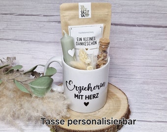 Erzieherin Geschenk personalisiert | Dankeschön Erzieher| Teegeschenk Set