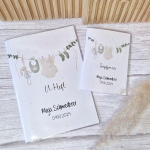 U-Heft und Impfpass Hülle personalisiert um Set | Schutzhülle mit Name