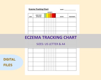Eczema Tracking Chart printable journal