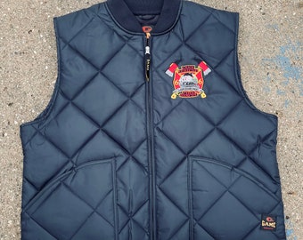 Firefighter Diamond Quilted Vest- Embroidered
