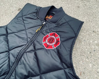 Firefighter Diamond Quilted Vest- Embroidered