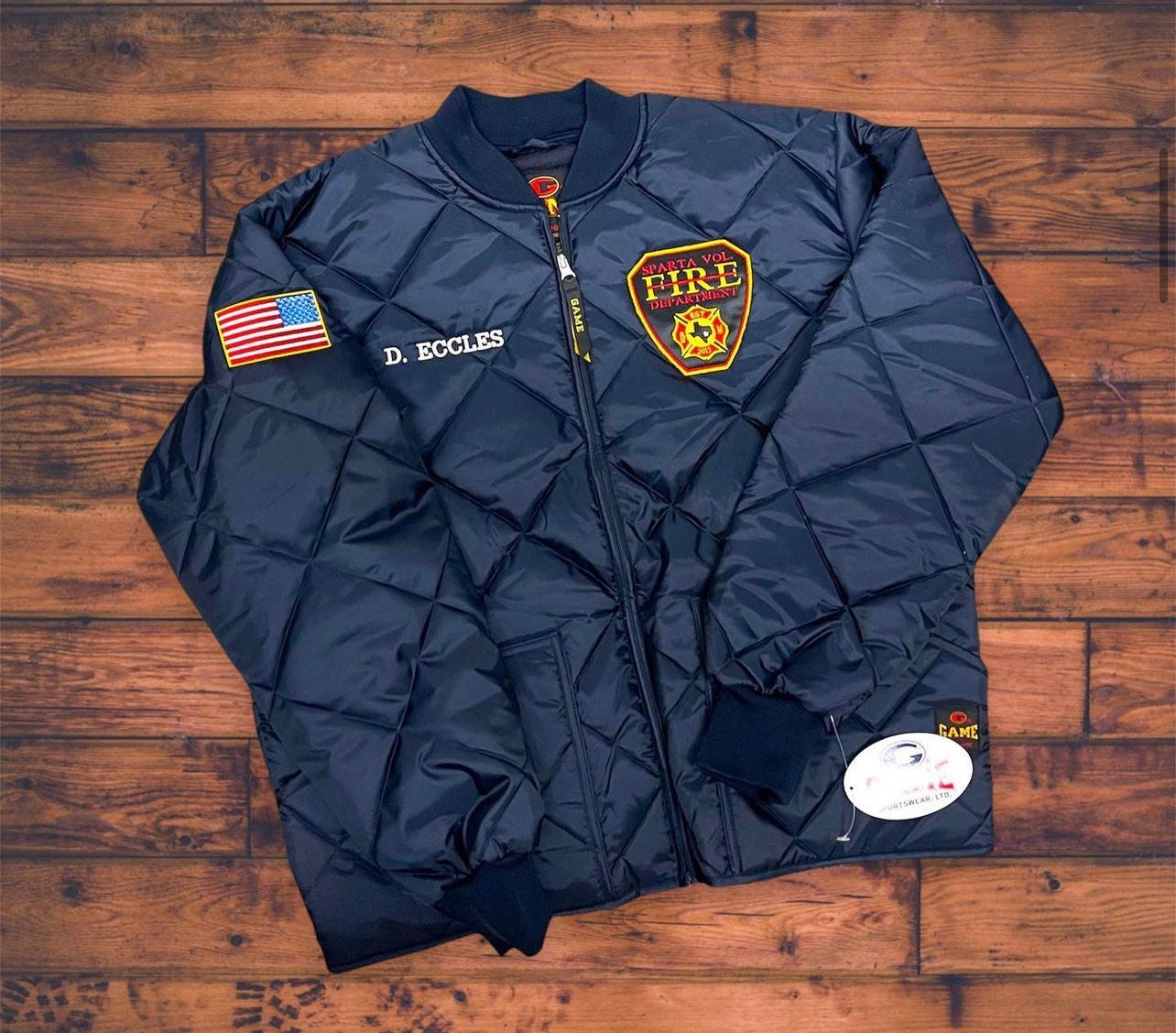 Firefighter Diamond Quilted Jackets- Embroidered - Etsy Firefighter Diamond Quilted Jackets- Embroidered - Etsy