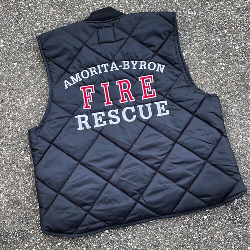 Firefighter Diamond Quilted Vest- Embroidered