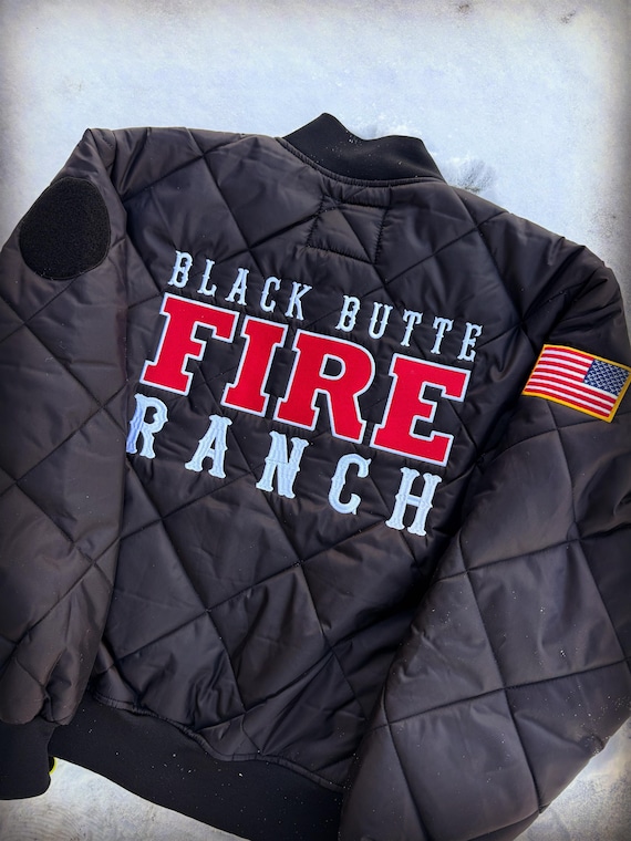 Firefighter Diamond Quilted Jackets- Embroidered - Etsy