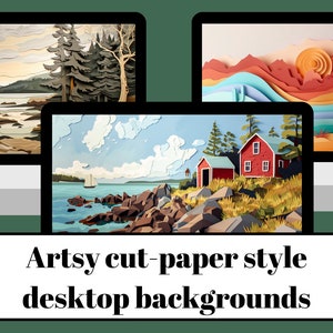 20 Cute & Cozy Nature Scene Wallpapers - Paper-style Artwork Computer ...