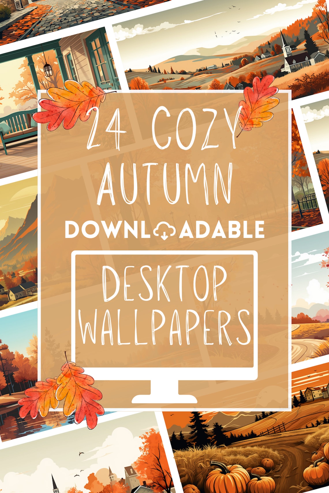 24 Autumn-themed Desktop Wallpapers Cozy Autumn Laptop - Etsy
