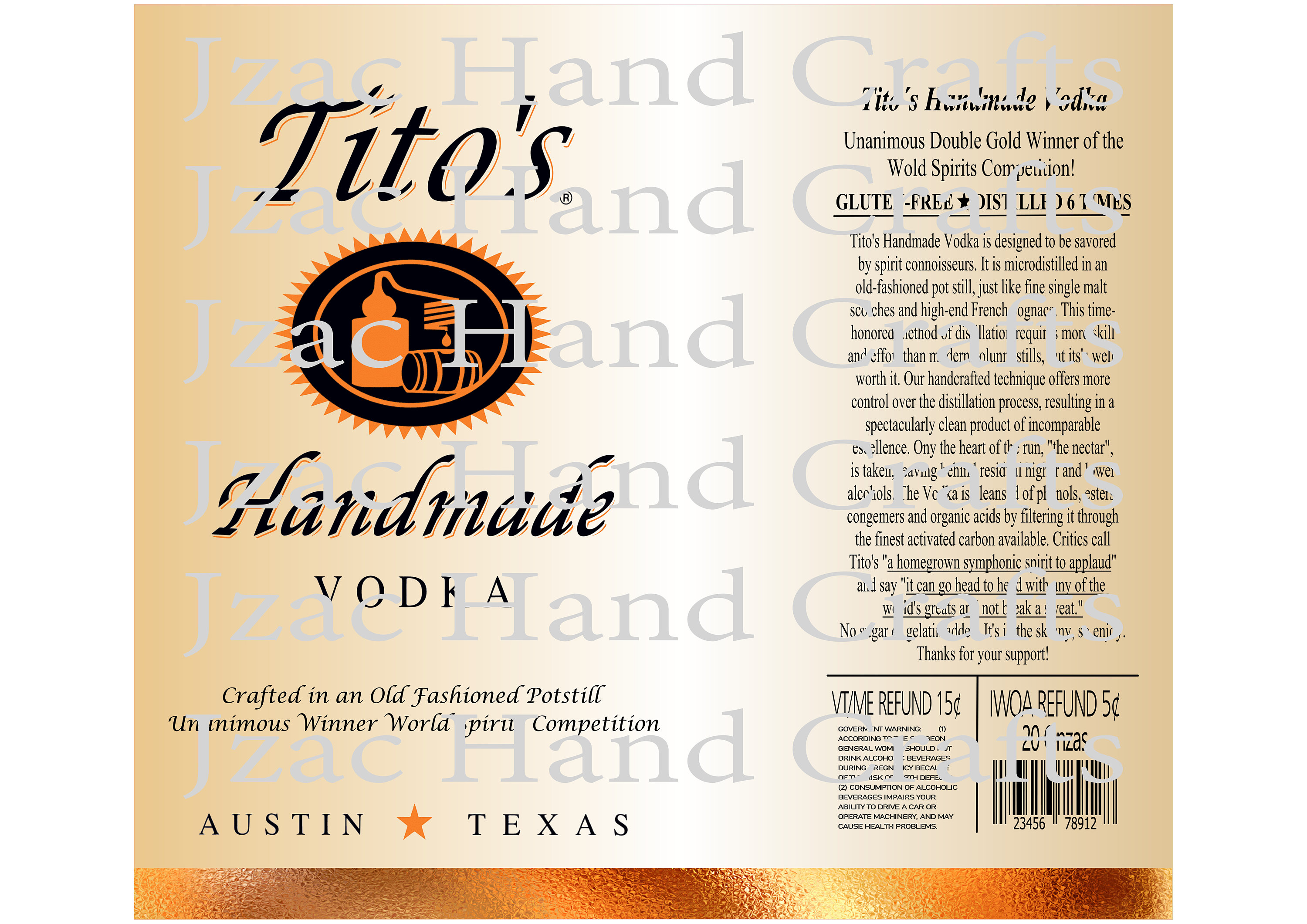Tito's Vodka Etsy