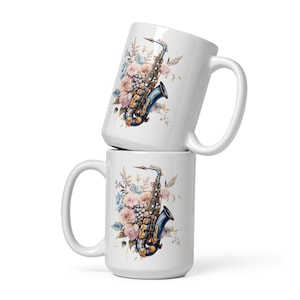 Alto Saxophone White Glossy Mug