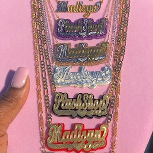 Custom nameplate necklace