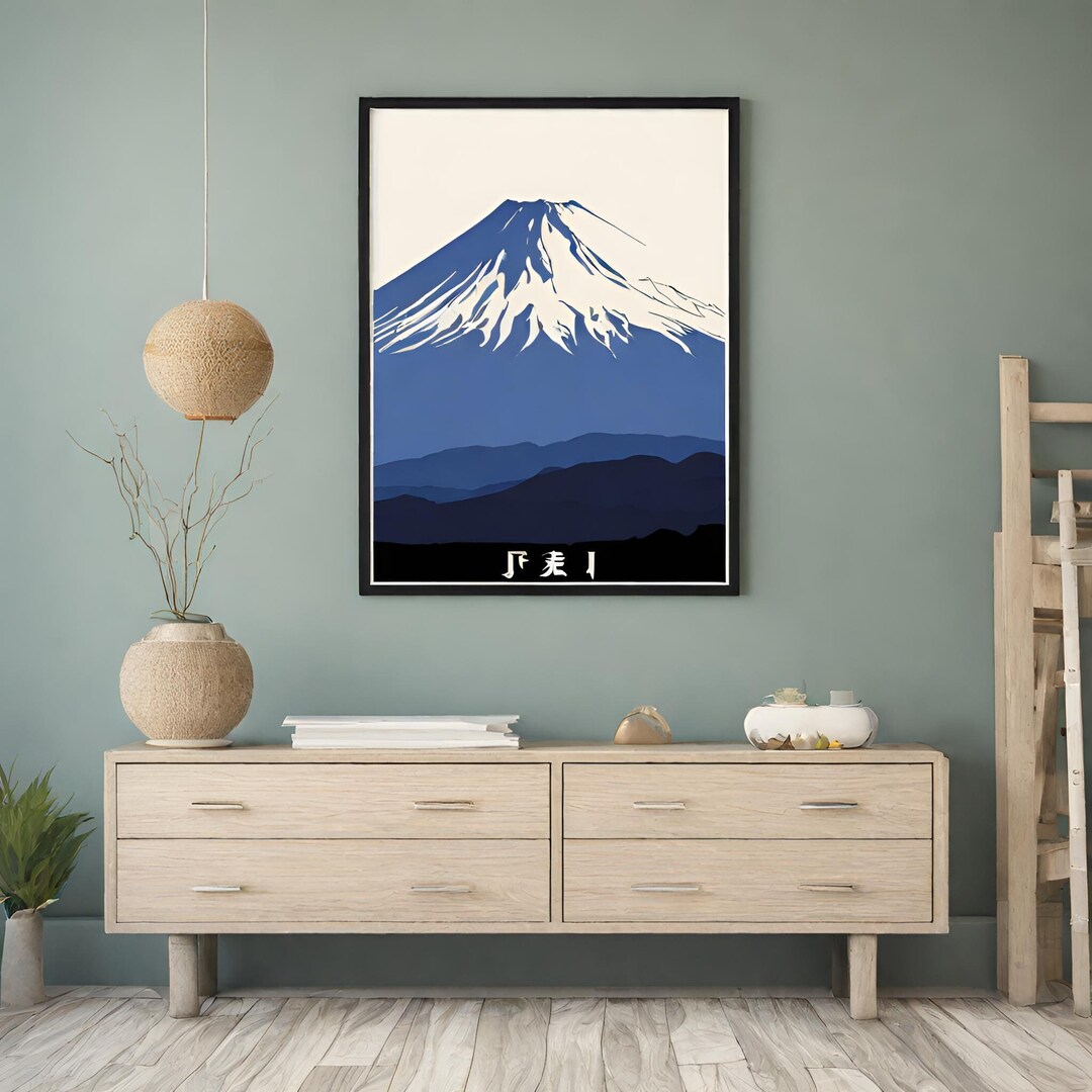Japanese Print Mount Fuji Japan Poster Mount Fuji Poster - Etsy