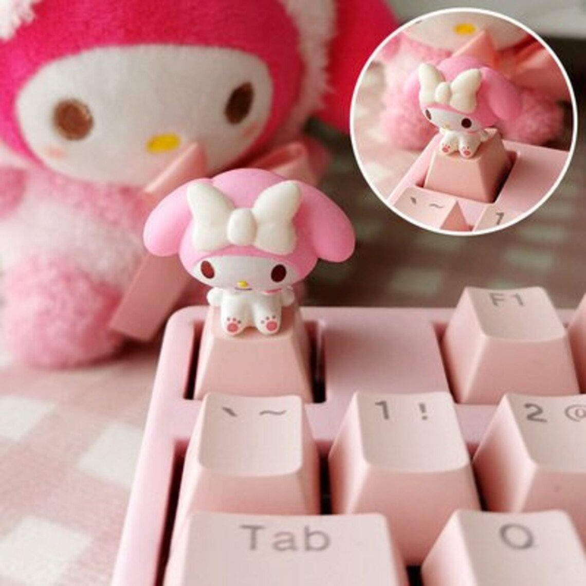 Sanrio My Melody Keycaps Artisan Kuromi Keycaps Premium Etsy