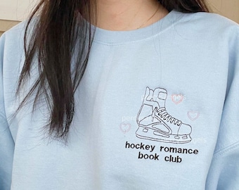Hockey Romance Book Club Embroidered Crewneck/Sweatshirt, BookTok Merch, Bookish Merch, Briar, Elle Kennedy, Icebreaker Off Campus Merch