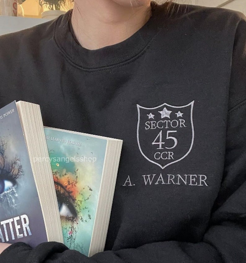 Aaron Warner Shatter Me 45 Sector CCR Uniform Crewneck/Sweatshirt, BookTok Merch, Bookish Merch image 1