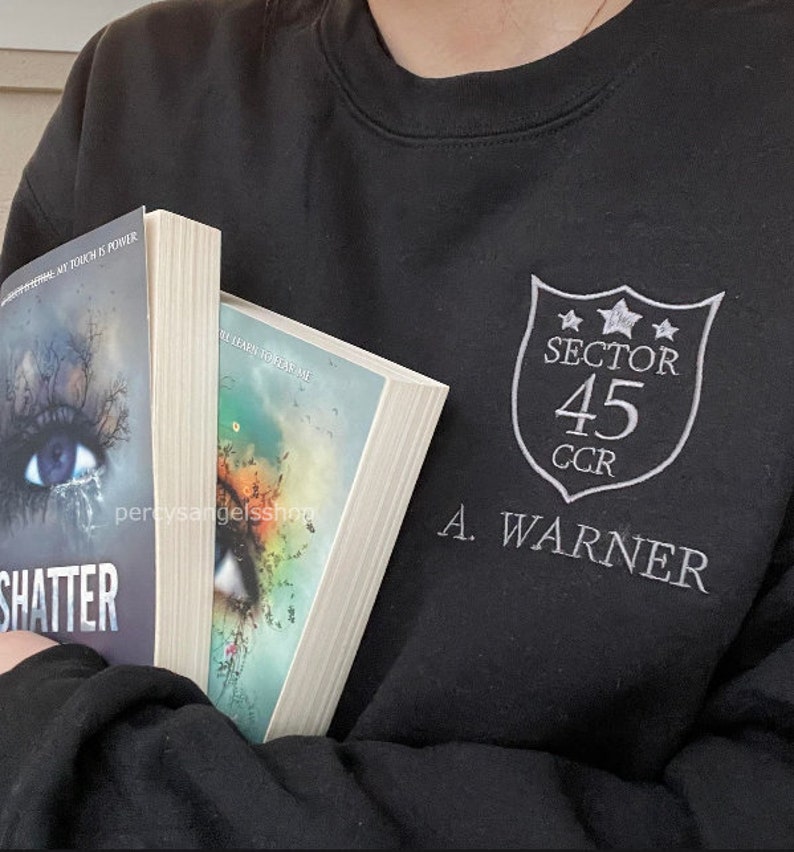 Aaron Warner Shatter Me 45 Sector CCR Uniform Crewneck/Sweatshirt, BookTok Merch, Bookish Merch image 2