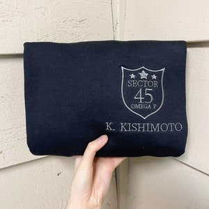 Kenji Kishimoto Shatter Me 45 Sector Omega Point Uniform Crewneck/Sweatshirt, BookTok Merch, Bookish Merch