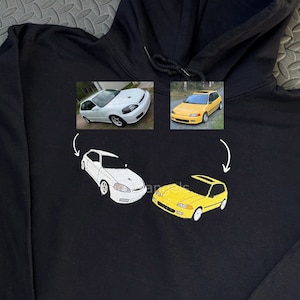 Moletom bordado personalizado para carro, o presente perfeito para amantes de carros – um moletom bordado personalizado, presente para o pai, presente para ele, presente para ela