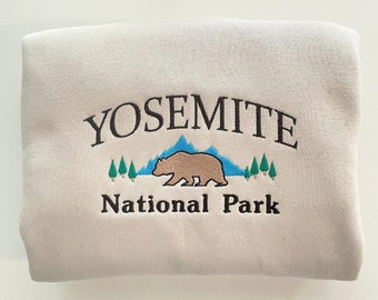 Yosemite National Park Brodé Crewneck / Brodé Crewneck-National Park Sweatshirt / Californie