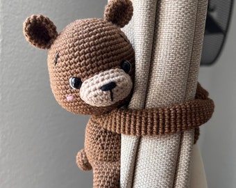 PDF Bear Curtain Tieback/Crochet pattern in english