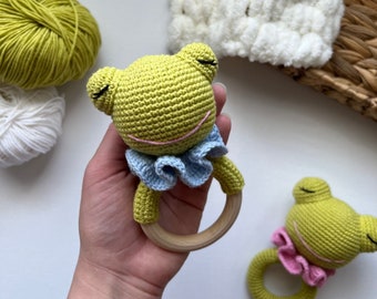PDF Froggie baby rattle/Crochet Pattern in english