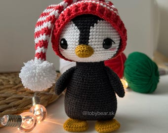 PDF Christmas Penguin/ Dowloadable Crochet Pattern in english