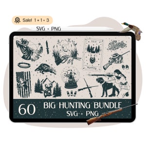 60 große Jagd-SVG-Bundle, Jagd SVG, Jäger-Svg-Schnittdateien, Hirsch-Jagd-Svg, Hirsch-Svg, Entenjagd-Svg, Wald-Svg PNG Tshirt-Silhouette
