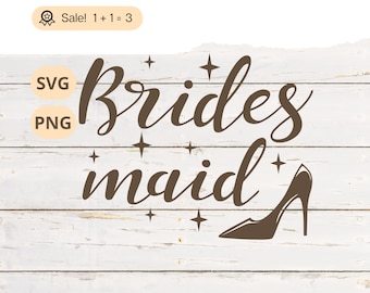 Bridesmaid SVG, Bridal Shower, Bachelorette Party (PNG)