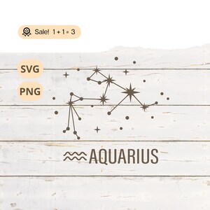 Constellation du Verseau SVG PNG, astrologie SVG, chemise Verseau, tatouage, horoscope svg svg céleste couper fichier Clipart Cricut Constellation svg