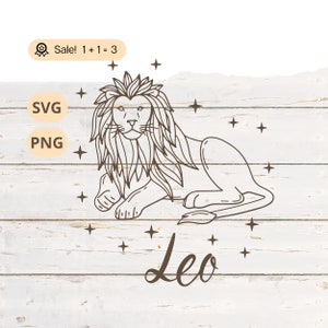 Leo Sternzeichen SVG PNG, Sternzeichen SVG, Sternzeichen Löwe, Astrologie SVG, Celestial svg, Leo Monogramm, Shirt, Tattoo, Cut-Datei, Clipart, Cricut