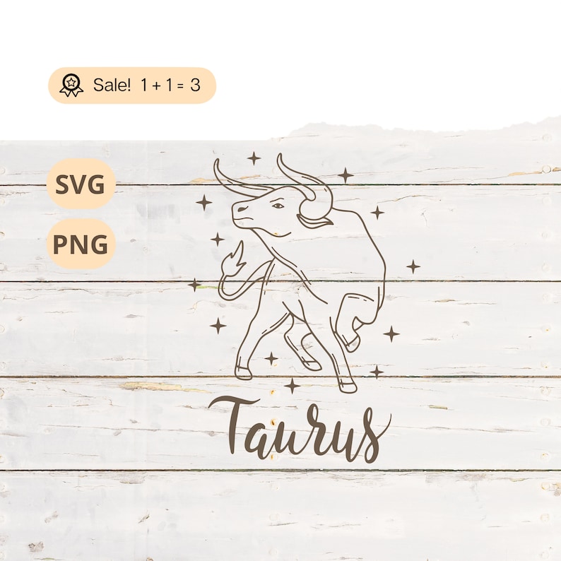 Taurus Cursive Taurus Zodiac Sign SVG, Celestial Horoscope Clipart (digital Download ...