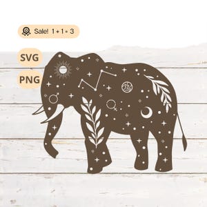 Elefante celeste SVG PNG, SVG celeste, Elefante Svg, Costellazione Svg, Spazio Svg, Galassia Svg, Stelle Svg, Elefante Png, Maglietta, Tatuaggio