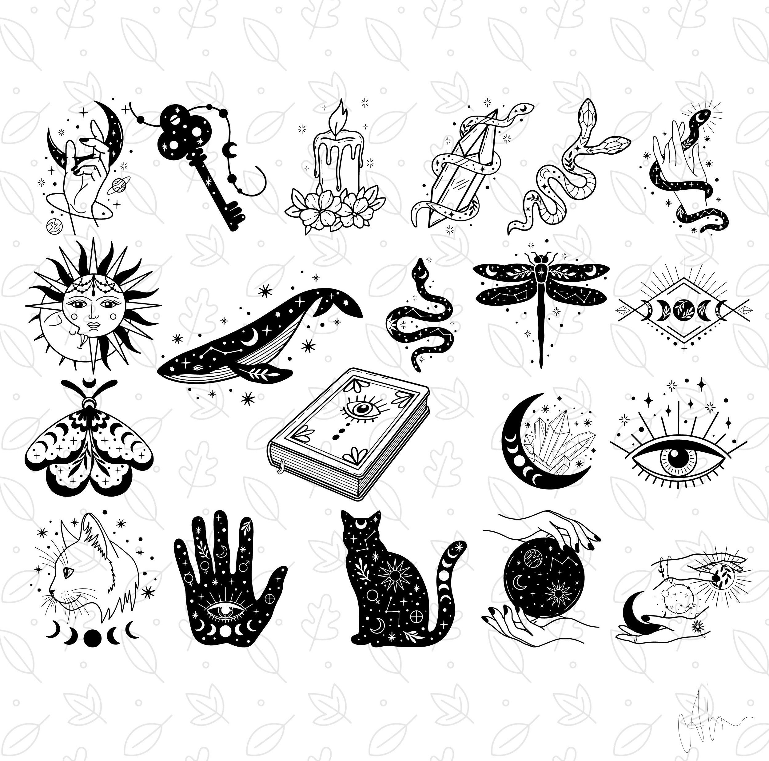 Celestial Procreate Stamps, 60 Mystical Stamp Brushes (digital Download ...