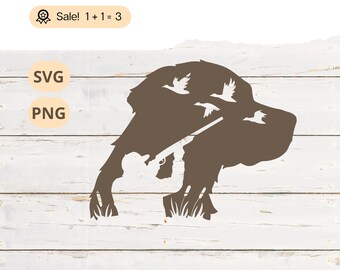 Duck Hunting Dog SVG, Hunter Clipart (Digital Download)