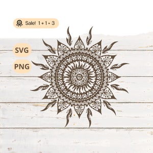 Sun Mandala SVG, Sun Zentagle Svg, Sun Svg, Mandala Svg, Zentagle Svg, mystieke svg, hemelse Svg, Sun Mandala Clipart, PNG, Tattoo, Shirt