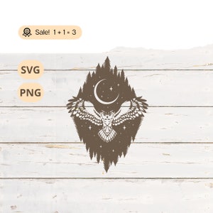 Sneeuwuil SVG PNG, vogel SVG, uil shirt, uil tattoo, uilen png, natuur svg, nachtelijke hemel svg, gesneden bestand, clipart, Cricut, wilde vogels, vliegende vogels