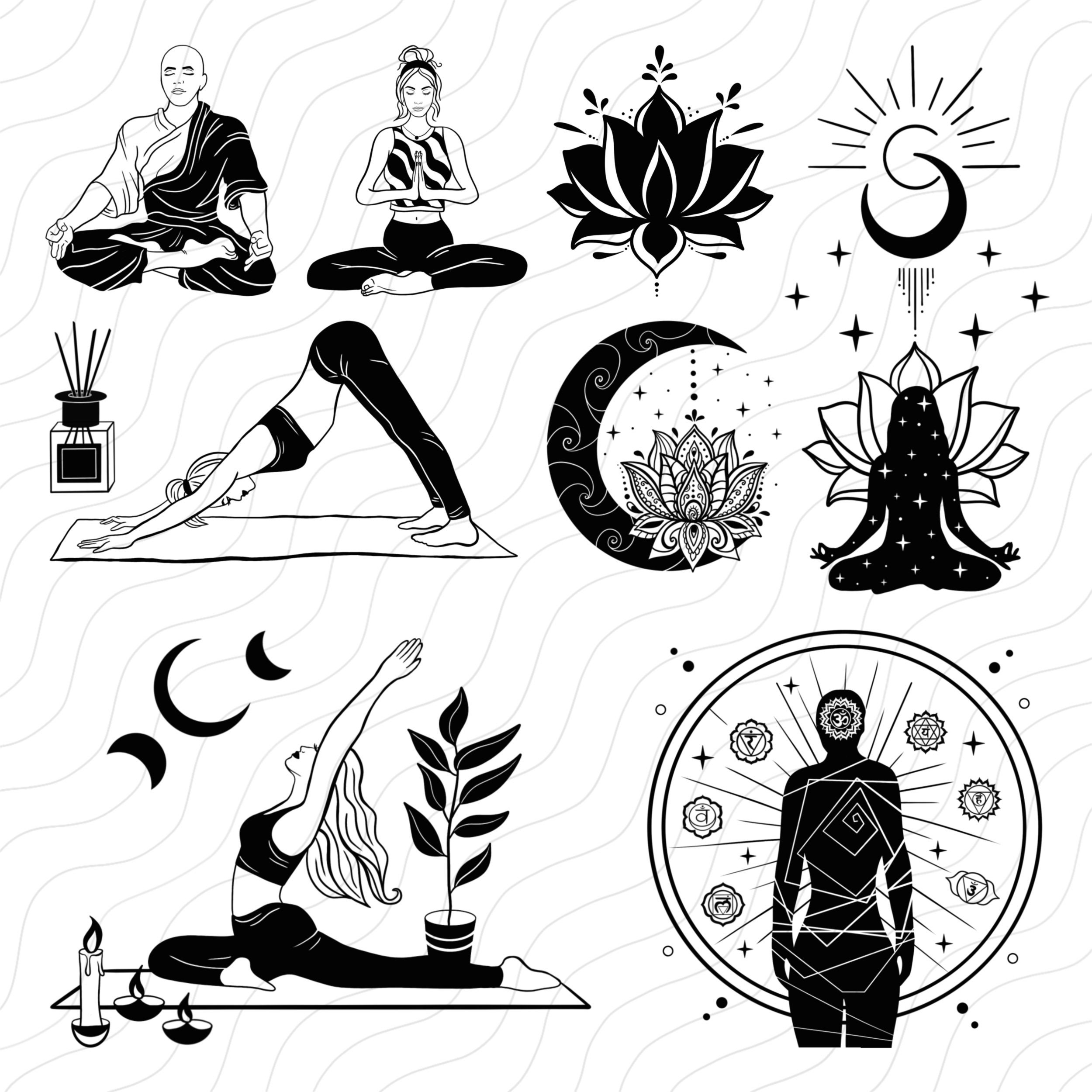 40 Big Yoga SVG Bundle Yoga Svg Yoga Quotes Meditation SVG Etsy