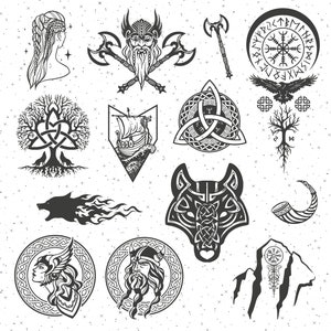100 Vikings Procreate STAMPS, Runes Procreate STAMPS, Viking Runes ...