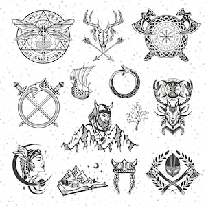 Lot de 100 Vikings celtiques SVG, SVG Vikings, Runes Svg, fichier Vikings pour Cricut, arbre de vie svg, svg noeud celtique, tshirt PNG nordique image 7