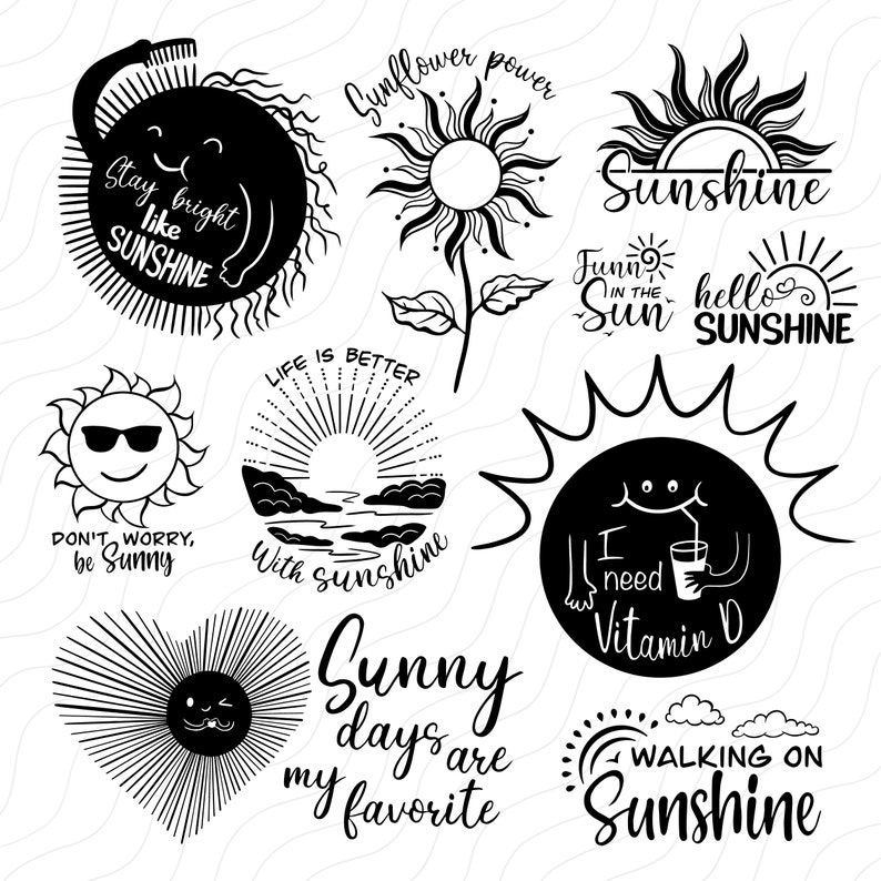 60 Big Sun SVG Bundle Sun SVG Sun Quotes Svg Sun File for - Etsy Canada