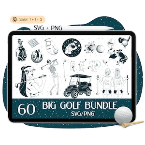 60 Funny Golf SVG Bundle, Golf SVG, Golf file for Cricut, Golf cut file, Golf ball svg, Golf club svg, Golfing svg PNG Tshirt Silhouette