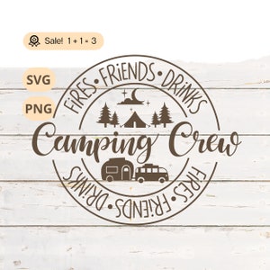 Camping Crew SVG PNG, Camp Svg, Camping Svg, Adventure svg, Mountain SVG, Hiking Svg, Outdoor Svg, Happy Camper svg, Camp Png, Shirt, Tattoo
