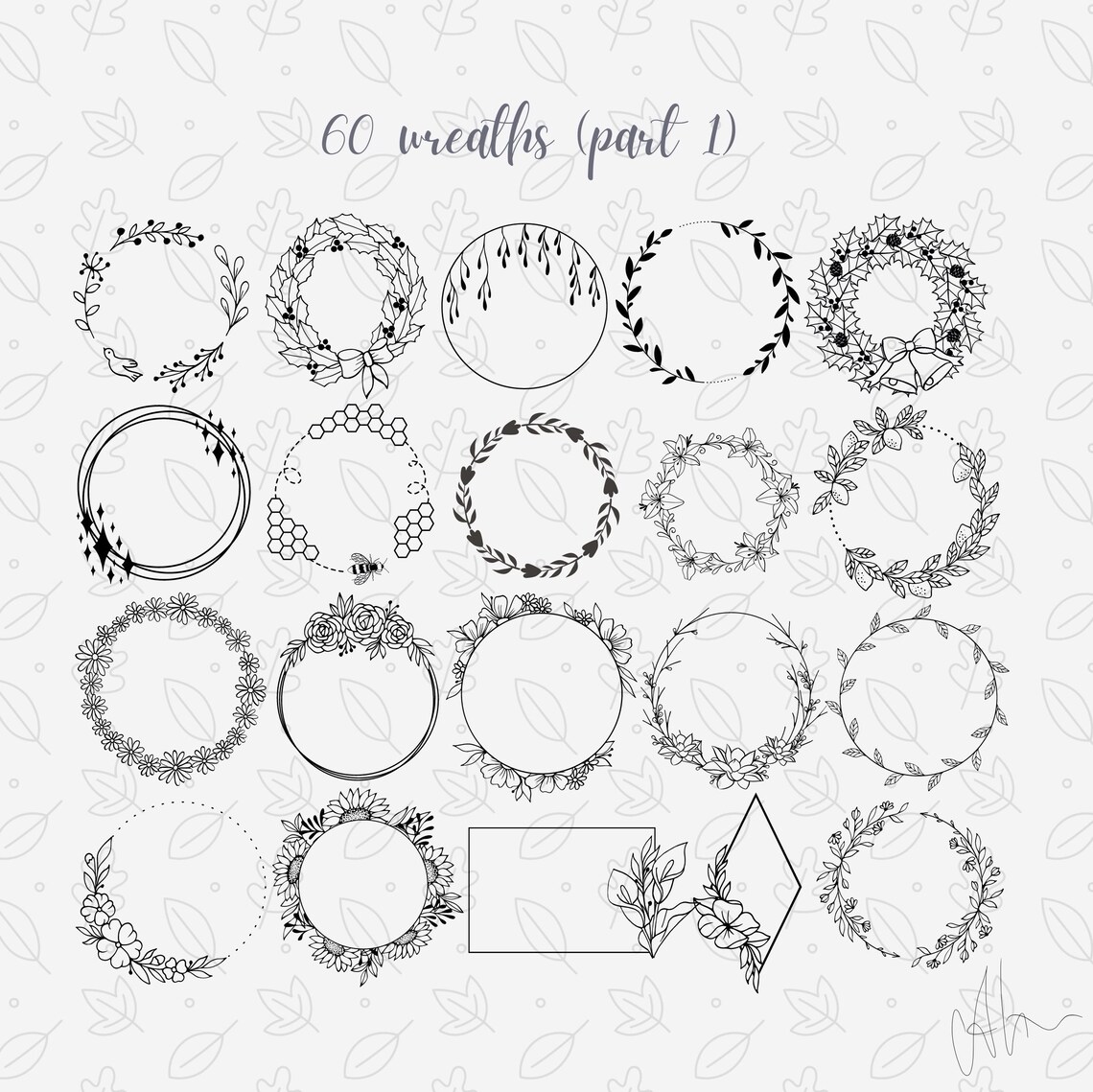 Flower Procreate STAMPS 200 Floral Procreate STAMPS Etsy