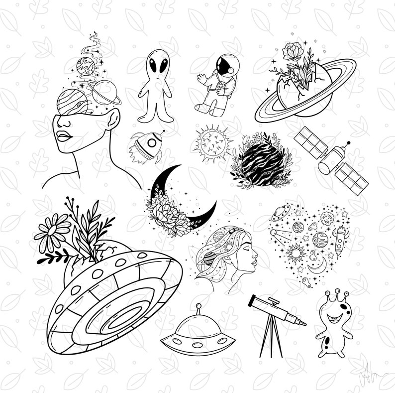 Outer Space Procreate STAMPS 40 Space Procreate Brushes Etsy