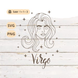 Maagd SVG PNG, astrologie SVG, horoscoop svg, sterrenbeeld svg, hemelse svg, sterrenbeeld svg, Maagd png, shirt, tatoeage, Cricut, bestand knippen