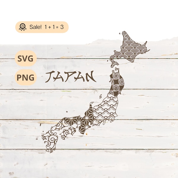 Japan Map SVG PNG, Japanese Svg, Japan svg, Travel svg, Travel Map svg, Japanese Pattern, Wave svg, Japanese Map Tattoo, Png, Clipart, Shirt