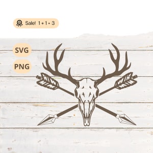 Hirschschädel SVG, Hirsch SVG, Jagd-Shirt, Tattoo, Natur svg, Jagd-Svg, Cut-Datei, Clipart, Cricut, Hirsch-Jagd-Svg, Hirsch-Jäger-Geschenk