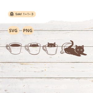 Svg café chat, tasse à café Svg, tasse à café Svg, café svg, svg chat, mais premier café svg, clipart café, Png, tatouage, chemise, fichier coupé