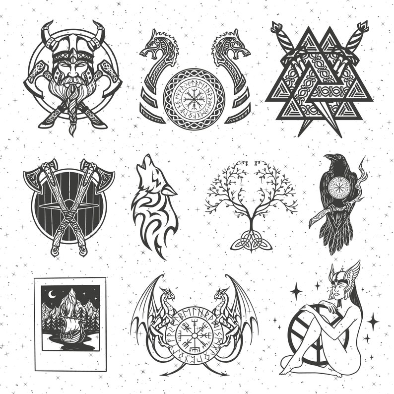 100 Celtic Vikings SVG Bundle, Vikings SVG, Runes Svg, Vikings file for Cricut, Tree of life svg, Celtic knot svg, Nordic PNG Tshirt image 4