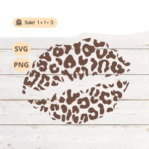 Leopard Lippen SVG, Herz SVG, Leopard Print svg, Gepard print Lippen svg, Valentine svg, Liebe svg, Leopard Lips Clipart, PNG, Tattoo, Shirt
